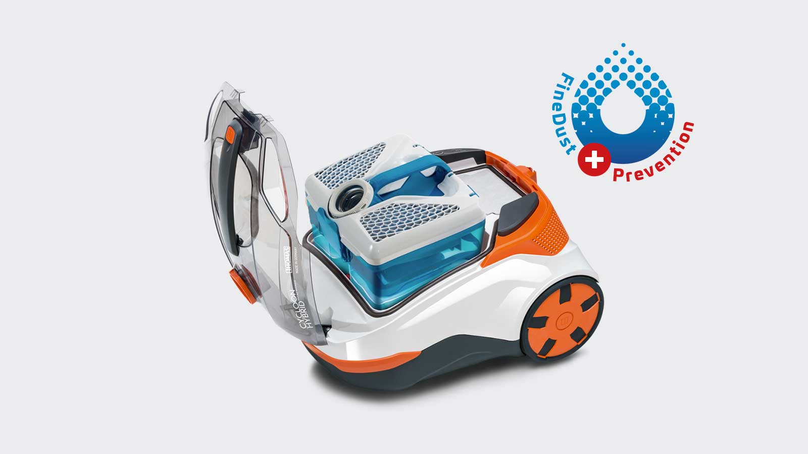 Hygienestaubsauger Cycloon Hybrid mit AQUA-Frischbox