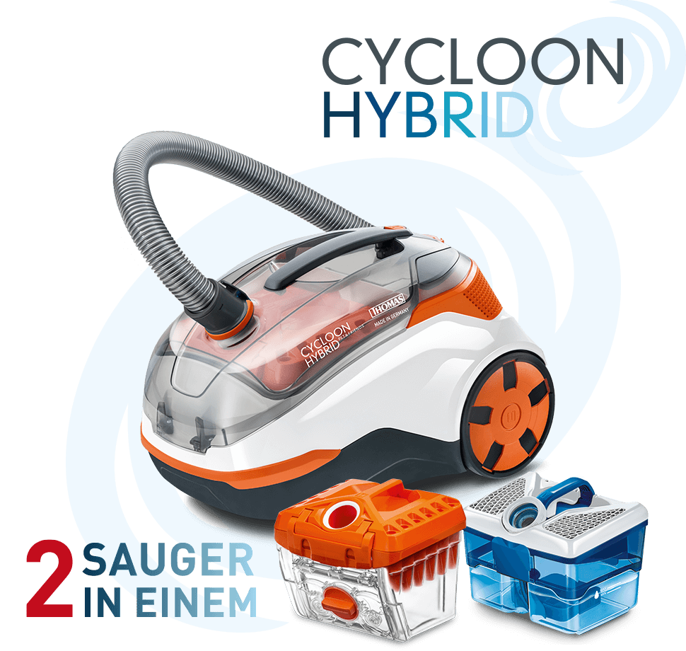 Hygienestaubsauger Cycloon Hybrid für Parkett mit Filterboxen