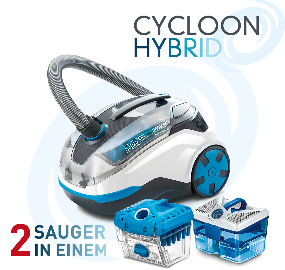 Hygienestaubsauger Cycloon Hybrid LED Parquet für Parkett mit Filterboxen